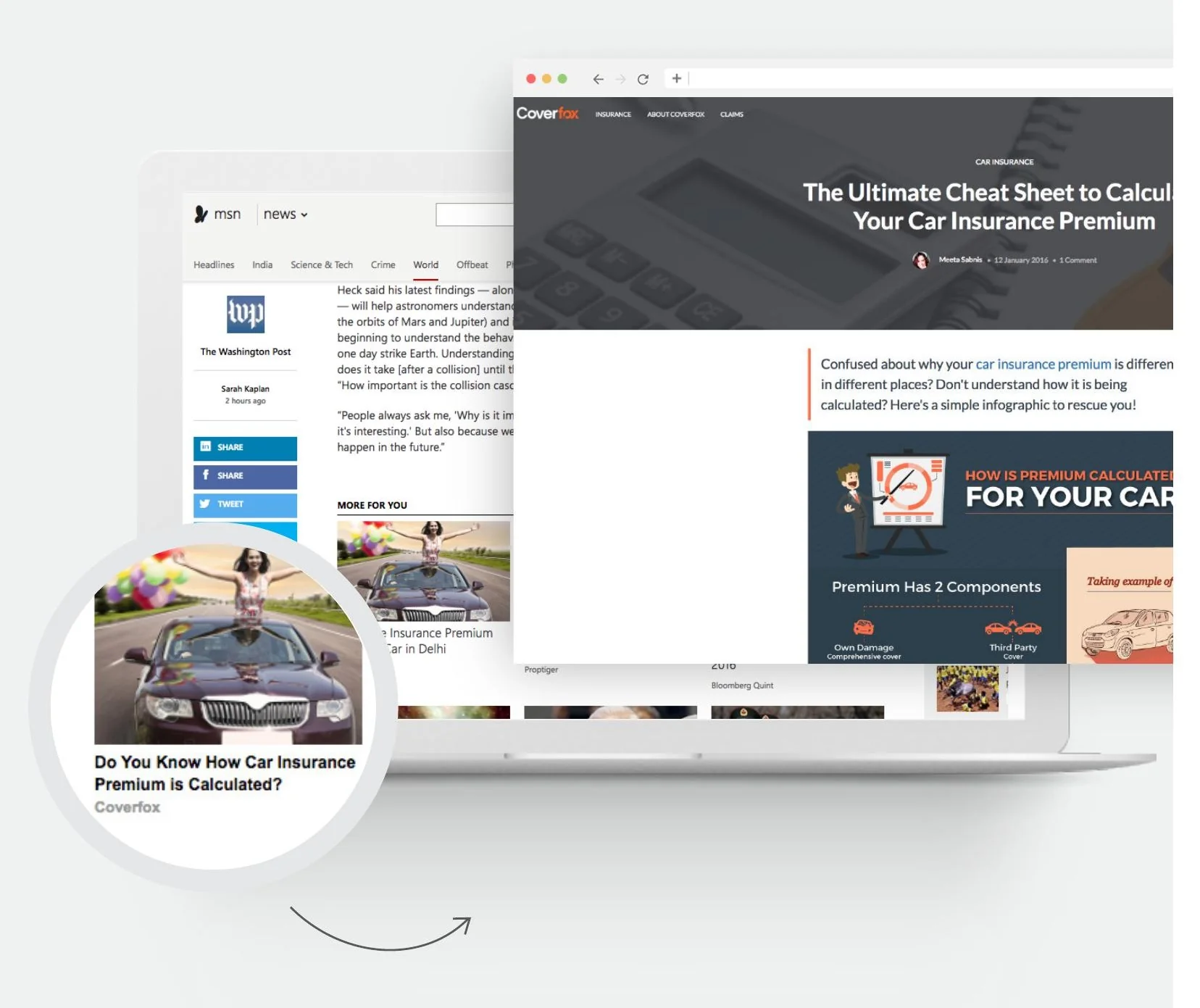 A native ad running inside a major publisher's news feed